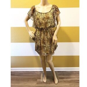 Velvet Torch animal print mini dress